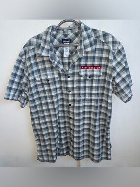 Patagonia Belgium Button Up Shirt Mens XL plaid  Organic Cotton  NWOT